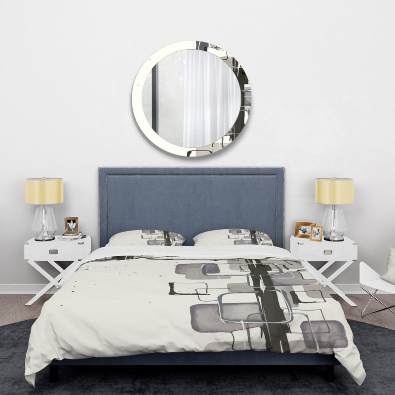 Glam Dancing Shape III - Ensemble de housse de couette moderne et contemporain - Microfibre de polyester