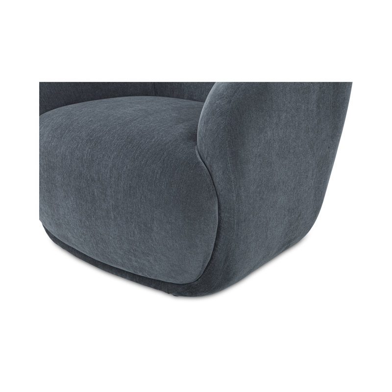 Laci Lounge Chair, Slate Blue Chenille