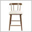 Ensemble de 4 tabourets de comptoir rembourrés en bois avec finition beige noyer Olivia-1571388397-1571388399