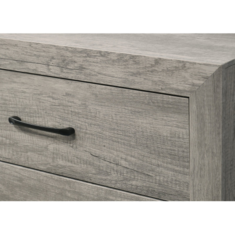 Table de chevet 2 tiroirs Contemporary, Gris