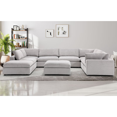 Canapé modulaire rembourré 9 pièces Nuccio