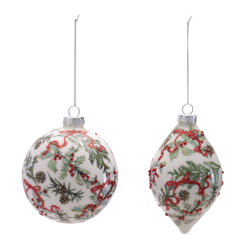 Ornement en verre Holiday (ensemble de 6)