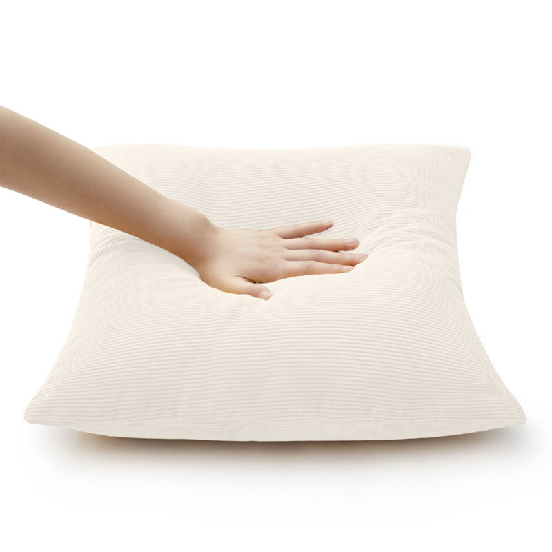 Striped Square Throw Pillow Insert, Cream