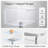 Acrylic Side Table with Stainless Steel Base, C Shaped End Table for Sofa