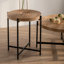 Table basse moderne à motif de fils moderne, plateau de table en panneau de fibres à densité moyenne avec pieds en croix (ensemble de 2 pièces)