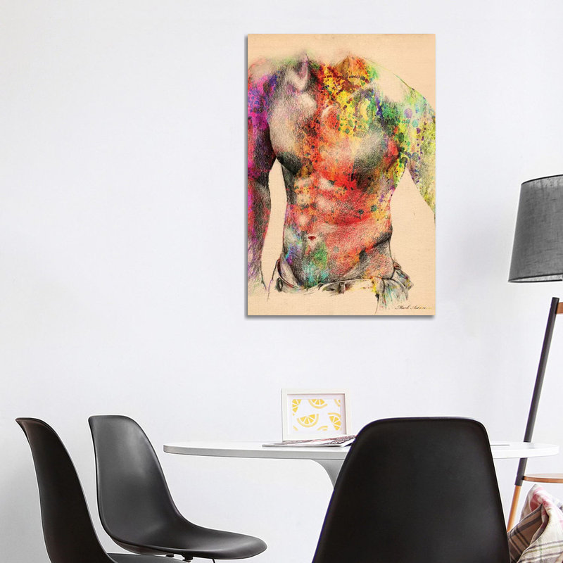 Abstract Body II by Mark Ashkenazi - Painting on Canvas, 101.6cm H x 66.04cm W x 3.81cm D, Wrapped Canvas