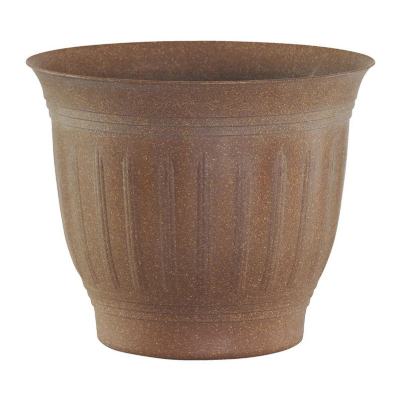 Carmer Pot Planter, 12.75" H x 15.5" W x 15.5" D, Dark Earth