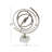 Rodrigues Aluminum Metal Armillary Educational Silver Globe with Marble Base