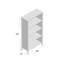 Azyrah 52'' H X 28'' W Bookcase