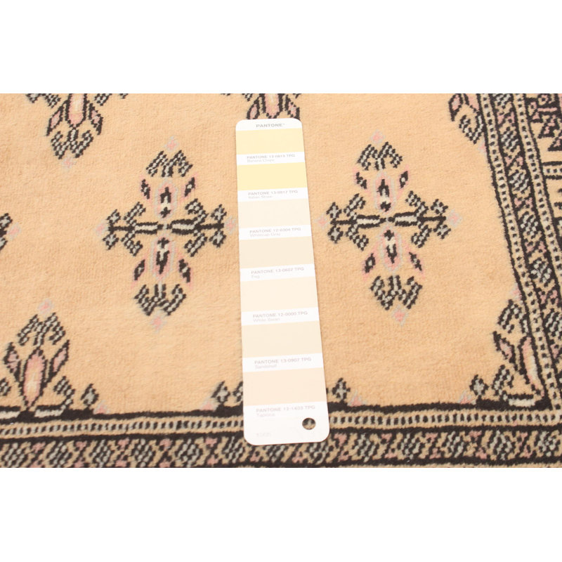 Tapis kaki clair Malayka Peshawar Bokhara 3 pi 0 po x 4 pi 10 po