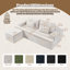 Canapé modulaire 83 po, canapé-lit modulaire en forme de L avec repose-pieds, canapé-lit modulaire à 3 places avec ressorts ensachés, coussins décoratifs pour le salon, aucun assemblage requis-666447496
