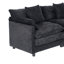 Canapé modulaire modulaire en L 107,5 "avec canapé-lit modulaire en L 107,5" avec repose-pieds en chenille et siège profond pour salon, chambre à coucher et appartement-294811859