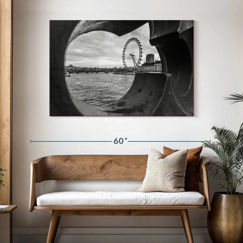 Rorry View Of London Attractions, 32" H x 48" W