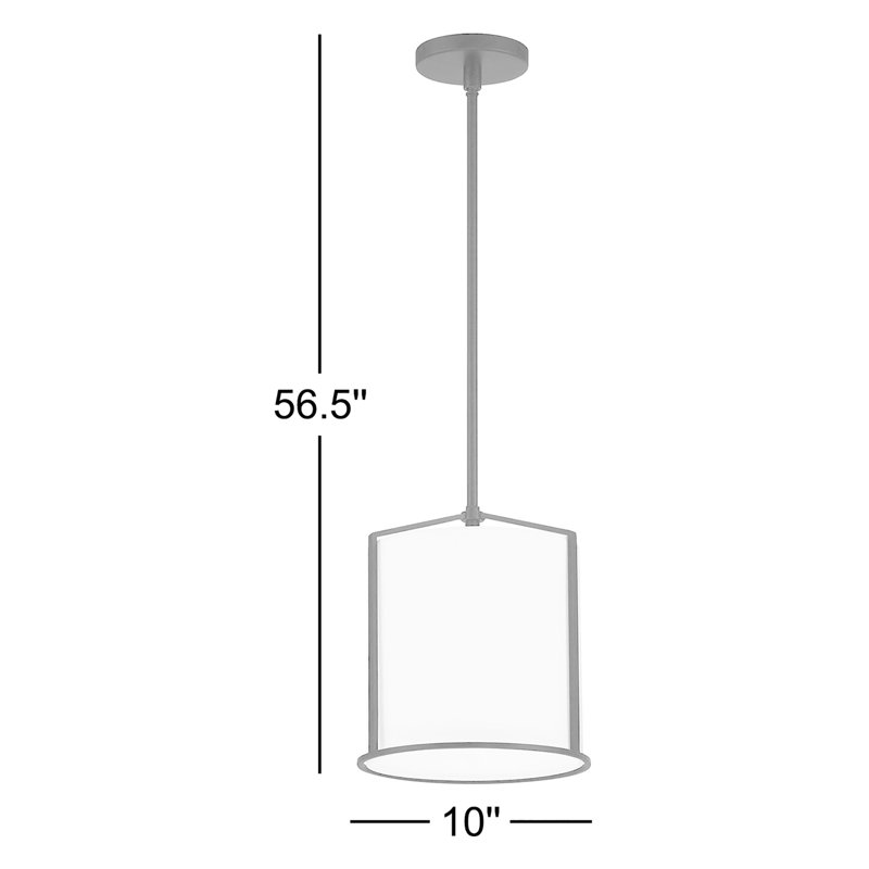 Luminaire suspendu tambour simple à 1 lumière Pasadena