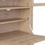 Garde-manger élégant de style shaker Eltera de 78 pouces avec portes en verre et surface rabattable-121788041