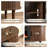 70" Walnut Fluted Fireplace TV Stand With Remote & Touch Control, Adjustable Flame Colors & Temperature, Entertainment Center With Storage For 80" Tvs, Modern Media Console For Living Room-1518571432-1512877224