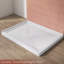 Base de douche 48 po x 36 po à double seuil avec bonde centrale, bac à douche en acrylique renforcé de fibre de verre, plateau de douche blanc brillant avec bonde et couvercle de bonde, base de douche à bride à carreaux à 2 côtés pour installation en alcôve à droite sur 2 murs