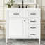 Meuble-lavabo de salle de bain avec lavabo, tablette réglable et poignées en métal-1752094444