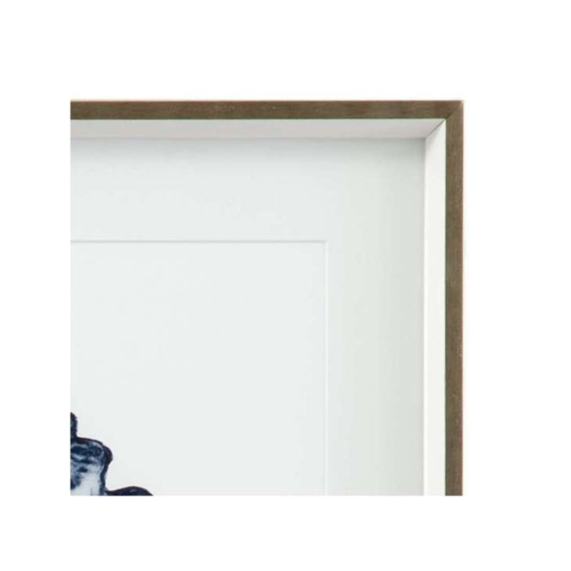 «Quiet Conch In Indigo II», reproduction encadrée