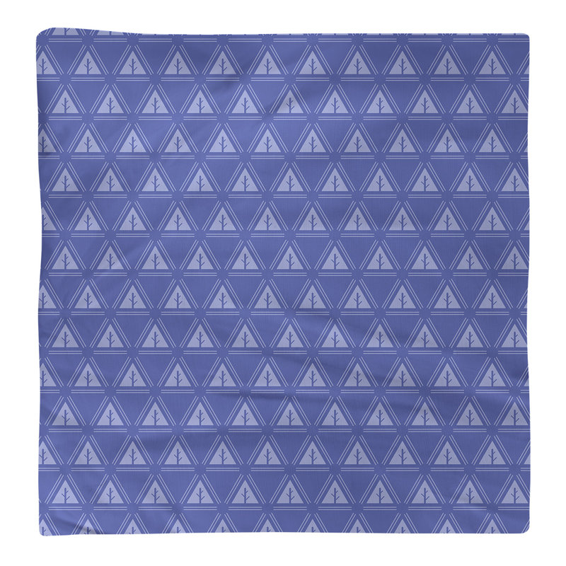 Serviette de coton à arbre minimaliste deux couleurs Barbra, H 0,1 po x l 22 po x P 22 po, Bleu, Sergé de coton