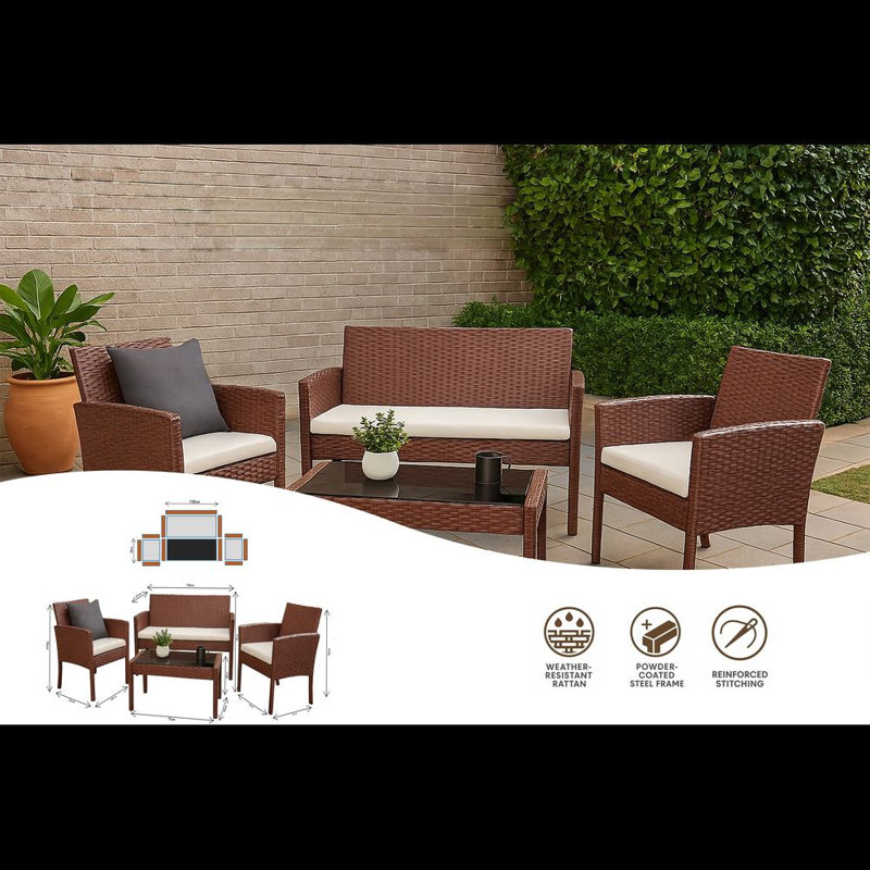 4 - Person Patio Dining Set with