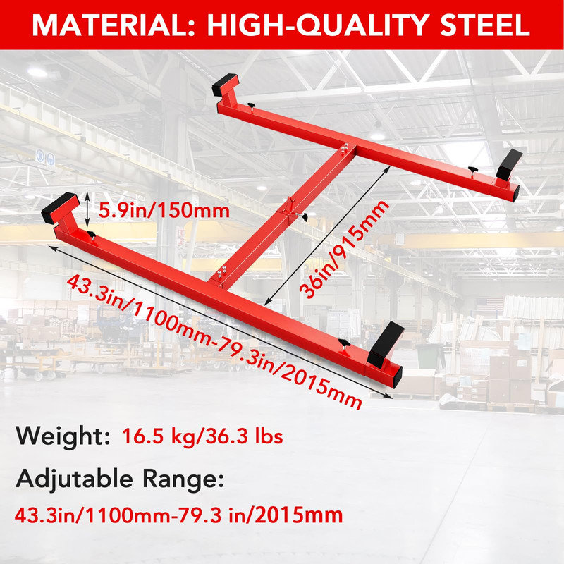 Grue de levage et de chargement de camion Universal 800 LB, Red