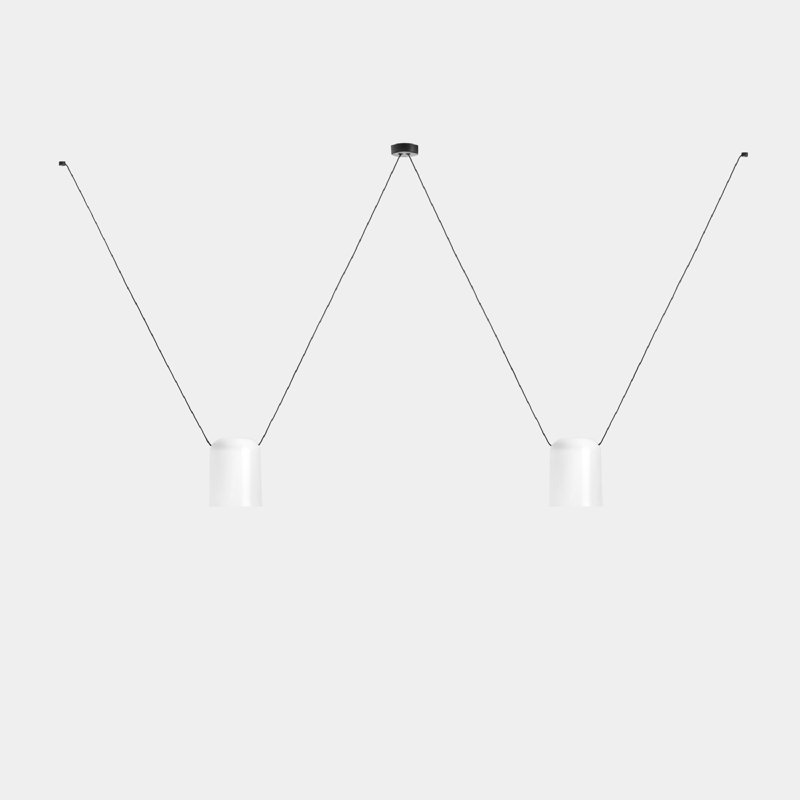 Attic 2 - Light Pendant, White, 47.13" H x 78.75" W x 6" D