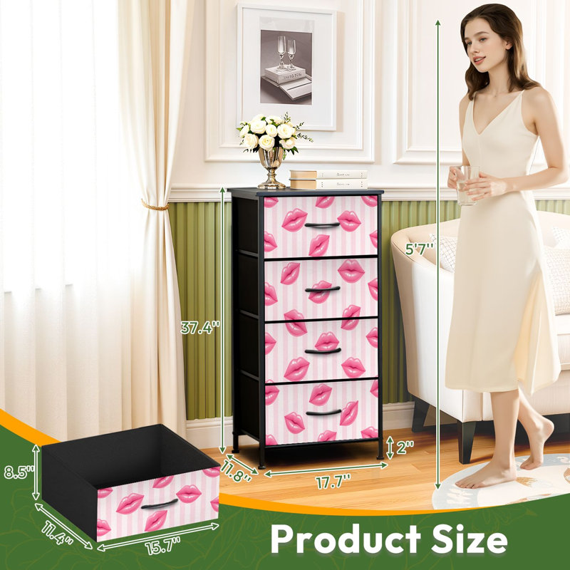 Commode de rangement verticale 4 tiroirs