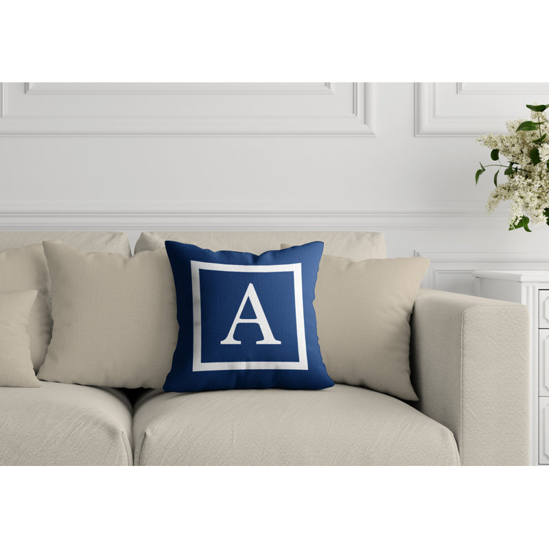 Coussin Colter, L 17 po x H 17 po, H 17 po x l 17 po, Bleu marine