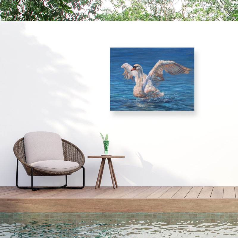 Toile d'extérieur David Stribble Swan, H 14 po x l 19 po