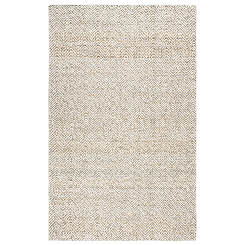 Tapis naturel en laine tissé à la main Balasi, Rectangle 8 pi x 10 pi