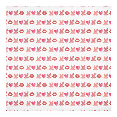 Serviette rouge à lèvres XO