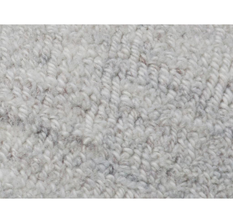 Puja Hand Loomed Area Rug in Taupe, Rectangle 5' x 8'