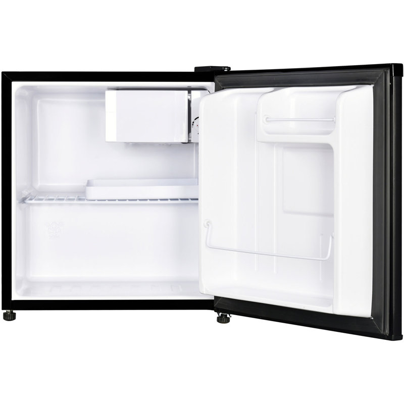 1.7-Cu. Ft. Mini Refrigerator with Chiller Compartment in Black, Black
