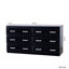 Commode d'appoint moderne noire à 6 tiroirs-1243556304