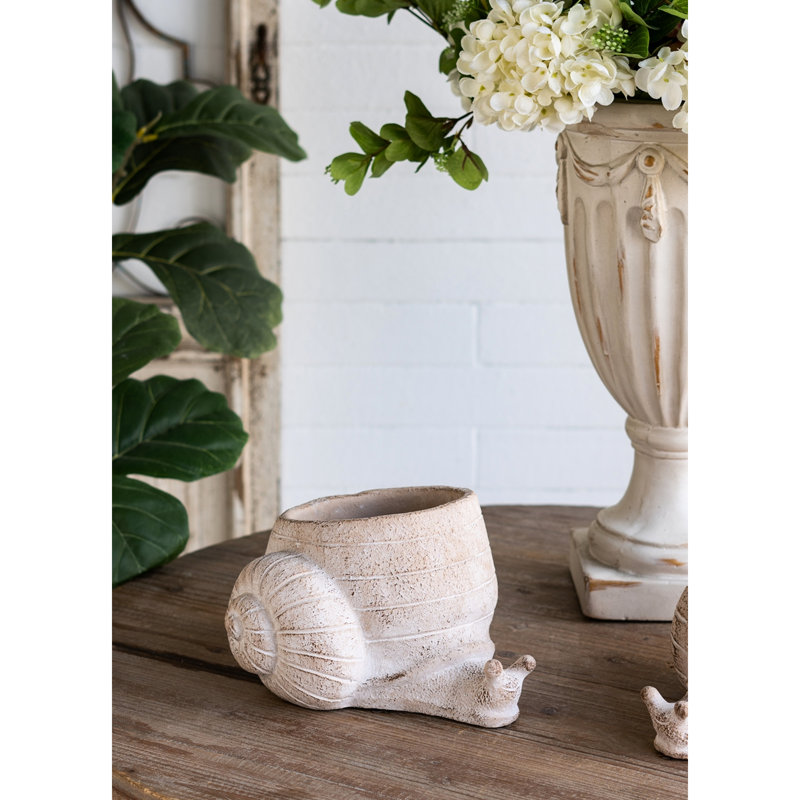 Pot à fleurs texturé beige sable et ciment de 9,5 po x 8,3 po x 6 po, un bon choix pour les meubles rustiques décoratifs avec finition, se marie bien avec la décoration intérieure