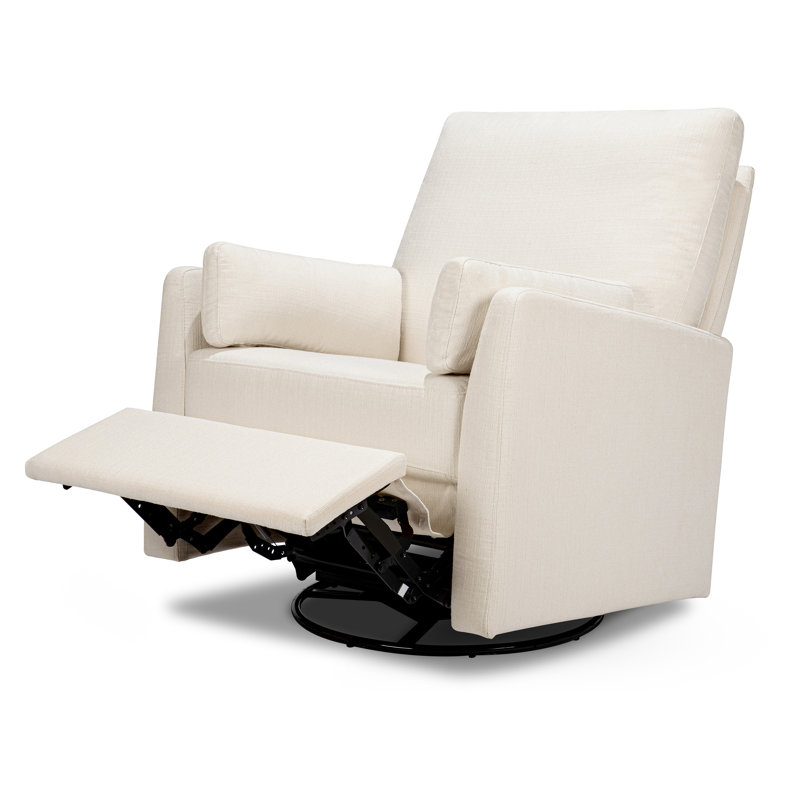 Carter's by DaVinci Ethan Swivel Recliner in Performance Fabric, Cream