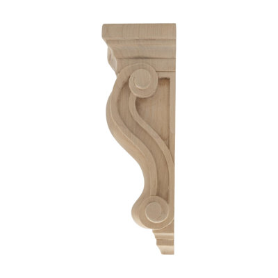 Corbeau en bois massif classique 10-1 / 2 po x 4-7 / 8 po x 3-1 / 2 po