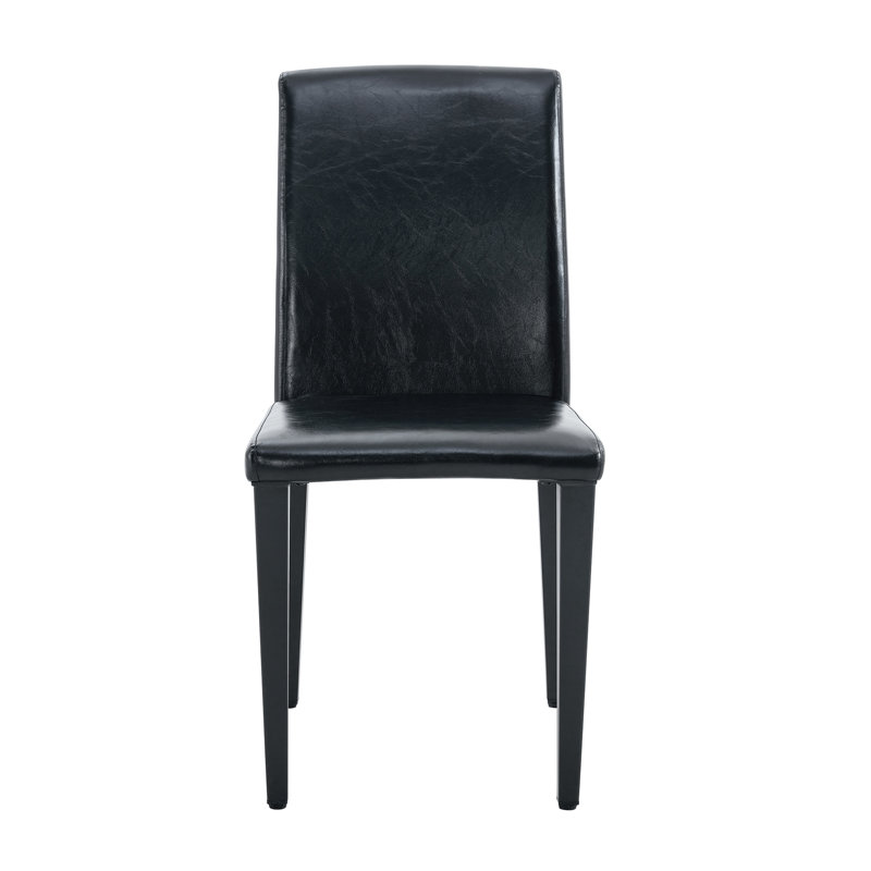 Chaise d'appoint rembourrée H 35,4 po, Noir, 4, Black