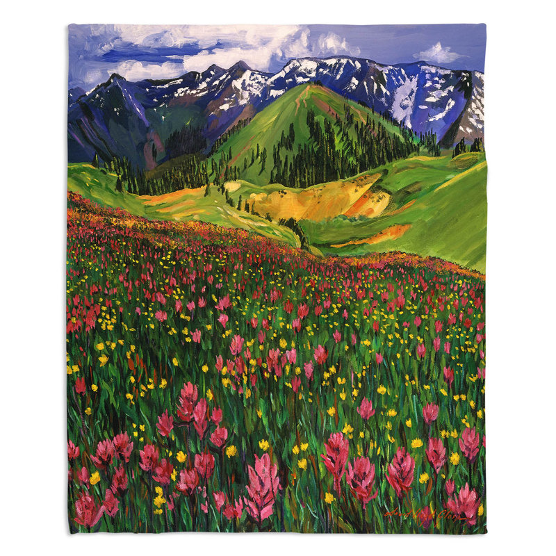 Hand Woven Throw Blanket, 51" x 60"