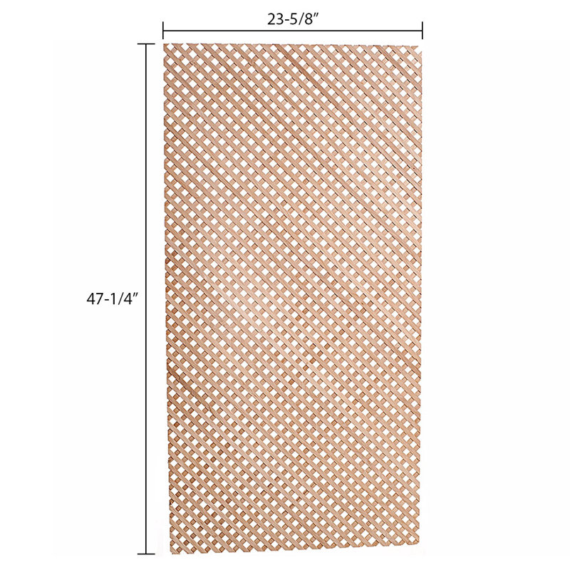 23-5/8 in x 47-1/4 in x 1/8 in Unfinished Diagonal Solid Mini Lattice Panel Insert, Alder