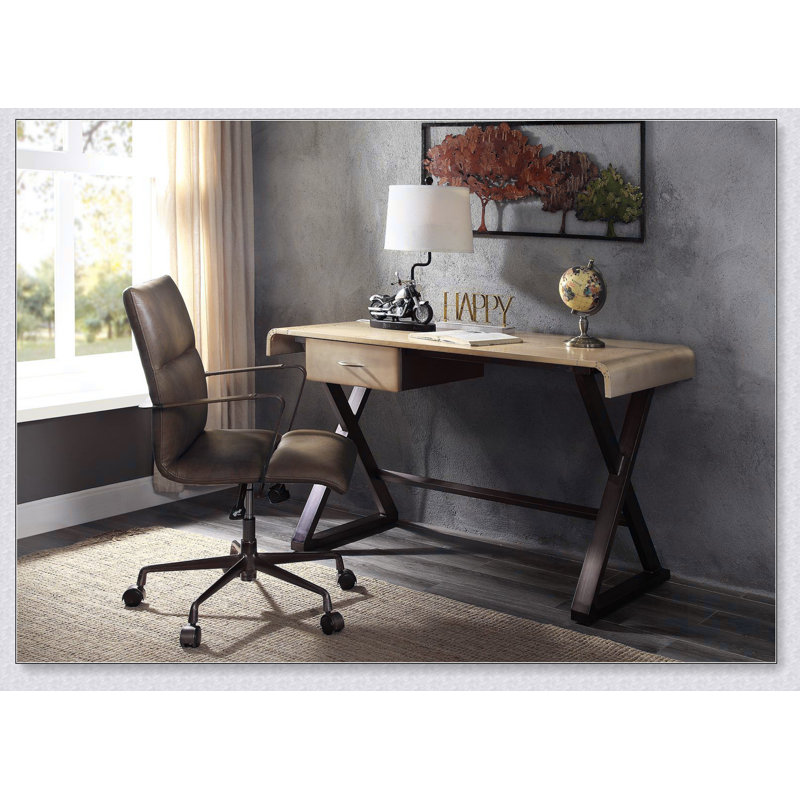 Danton Desk, Gold Aluminum