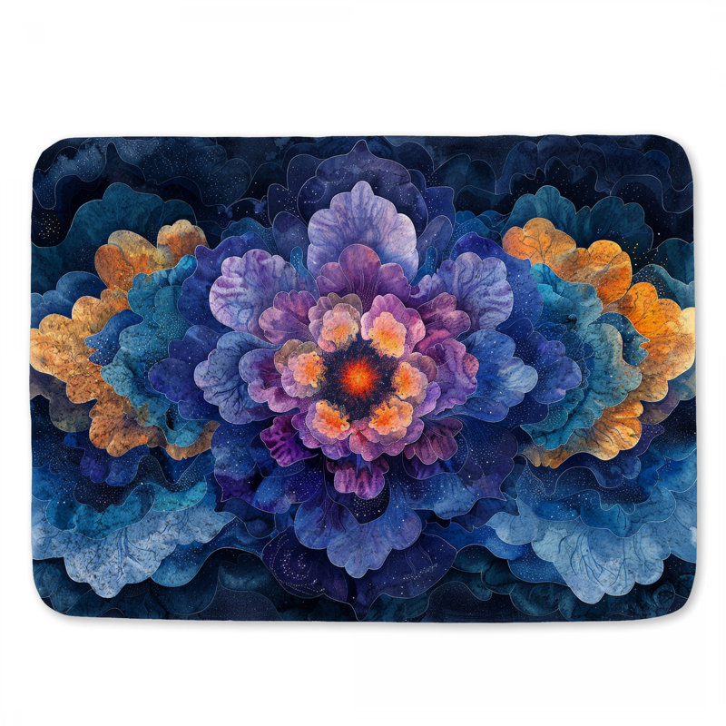 Tapis de bain Floral, L 17 po x L 24 po