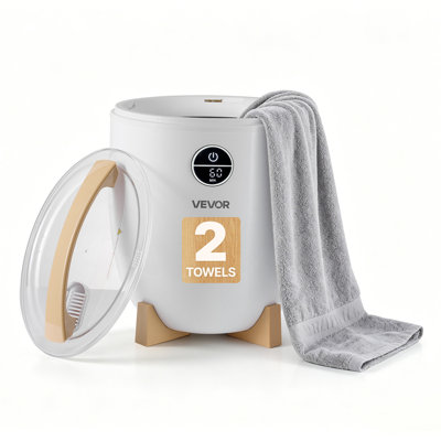 Vevor Towel Warmers For Bathroom 12l Heated Towel Bucket With Led Display, Rapid Heating, 4 Adjustable Tim