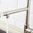 Brushed Nickel Hot And Cold Sink Faucet With Pull Down - Modern Single Handle Kitchen For Commercial Use
