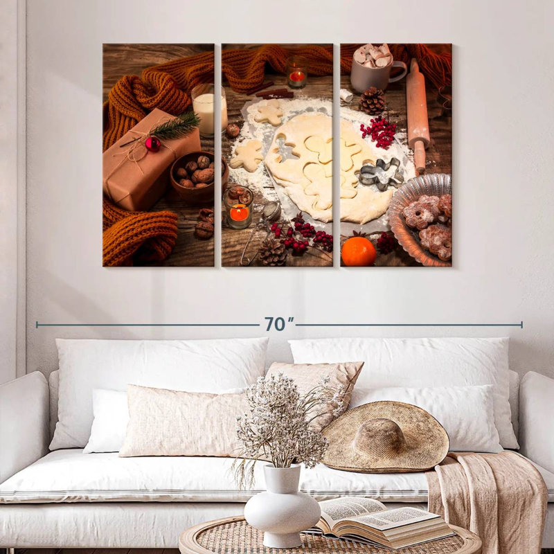Senne Baking Gingerbread Men, 32" H x 50" W