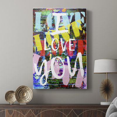 Graffiti Love II -Custom Wrapped Gallery Cavas