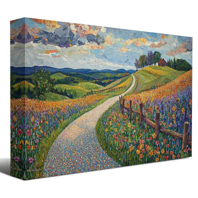 24" x 36" Framed Canvas Wall Art with Wood Frame, Ready to Hang