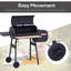 CLIY 124cm W Barrel Charcoal Grill
