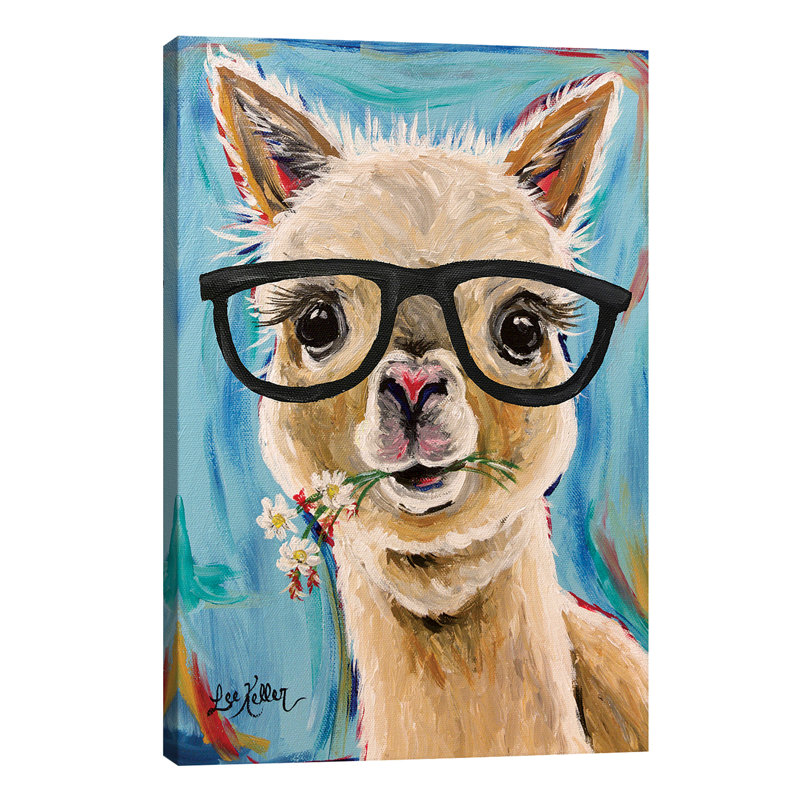Alpaca Glasses - Wrapped Canvas Painting, 66.04 cm H x 45.72 cm W x 1.91 cm D